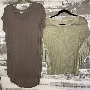 POL Bundle of 2  Olive Green and Gray Tunic